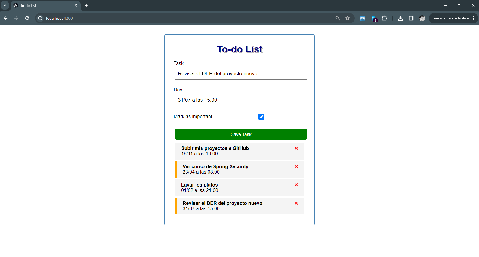 proyecto lista de tareas